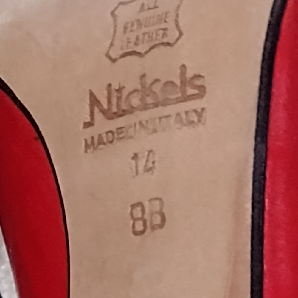 Nickels Women's Red Pumps - Picture 5 of 9